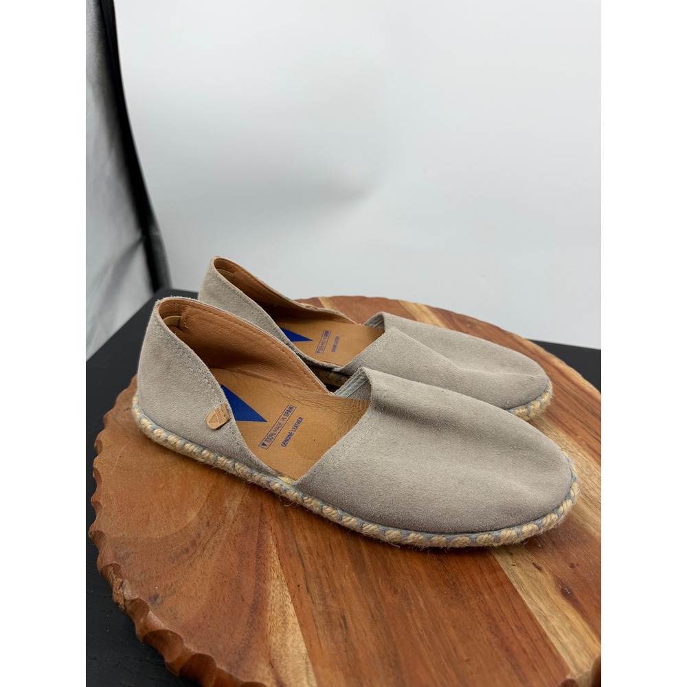 Verbenas carmen Espadrille Flats Womens 39 8 Grey Suede Spain‎ Slip On Shoes